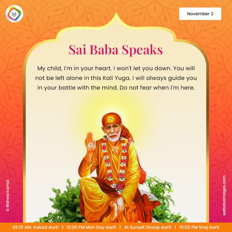 November 2 - Sai Baba Daily Messages