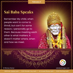 Sai Baba Blessing & Message for February 3